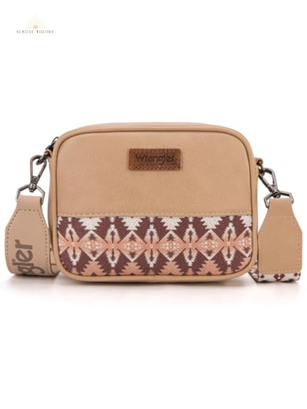Western Aztec Crossbody Bag Vegan Leather Guitar Strap Mini Purse